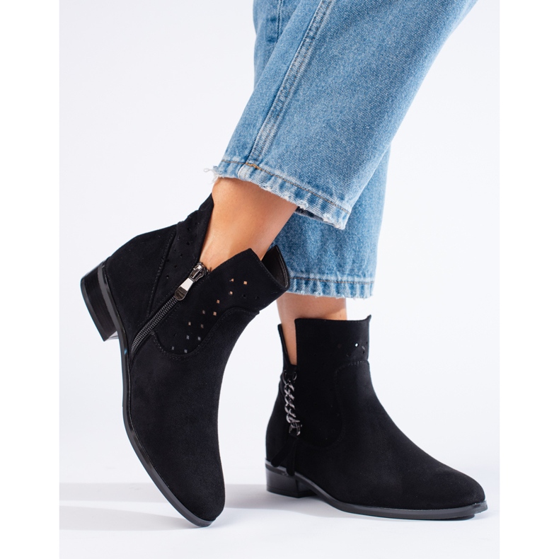 Ažurirane proljetne čizme Vinceza crne crno 1