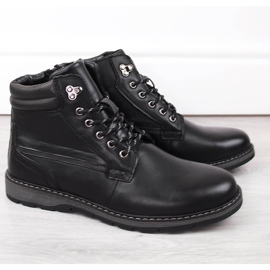 Kožne muške izolirane gležnjače, crne, T.Sokolski Z23-111 crno 1