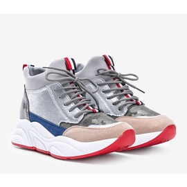 Sive tenisice na debelom potplatu Cassadi siva 1