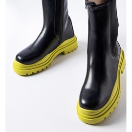 Crne čizme s potplatom u boji iz Delebioa crna 2