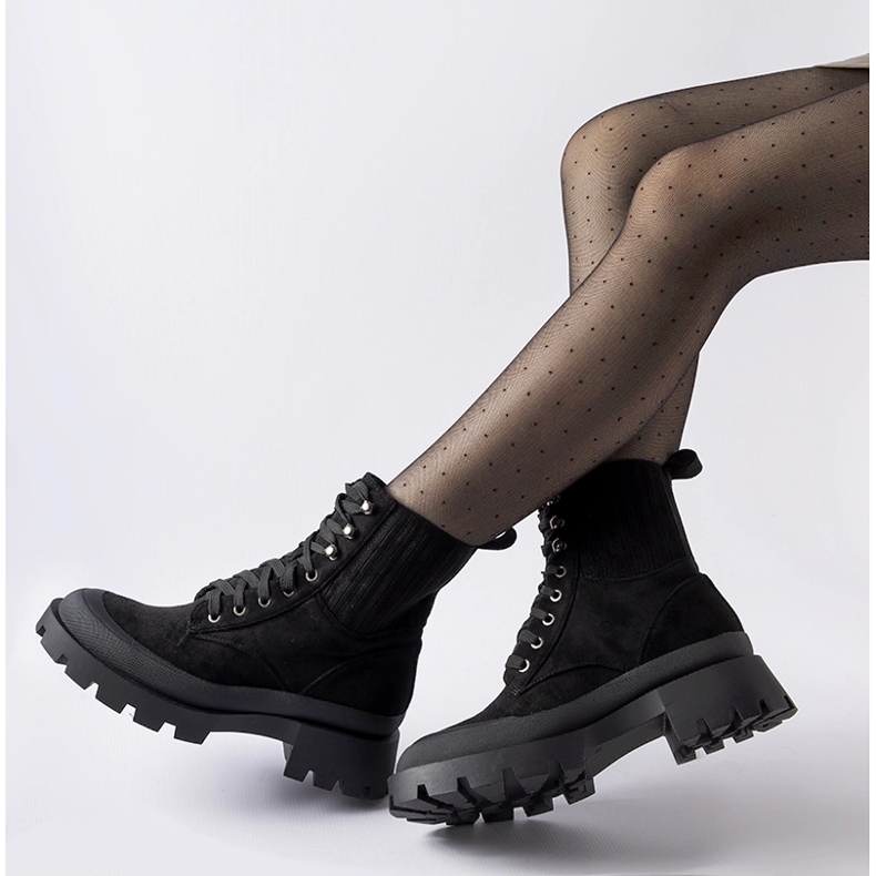 Crne gležnjače od Orson eko antilop kože crno 1