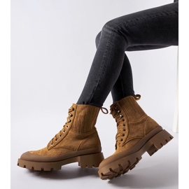 Smeđe čizme od eko brušene kože iz Orsona smeđa 1