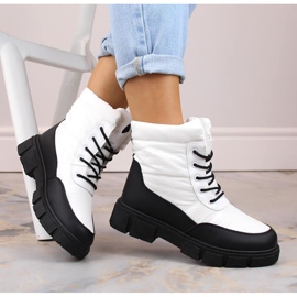 Ženske čizme za snijeg na vezanje, izolirane, bijele, T.Sokolski Z23-389 bijela 1