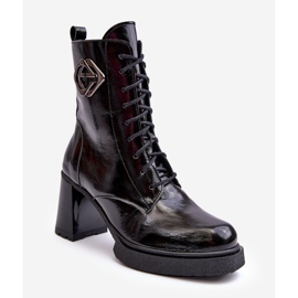 Ženske kožne visoke gležnjače crne Lemar Danel crna 1