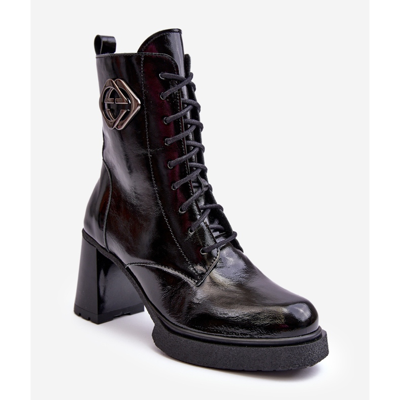 Ženske kožne visoke gležnjače crne Lemar Danel crna 1