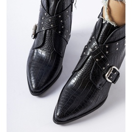 Crne kaubojske čizme Corrado na visoku petu crna 1