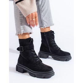 Crne ženske torbe na debelom Shelovet potplatu crna 1