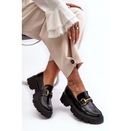 Ženske mokasine s ukrasom Black Peuria crna 2