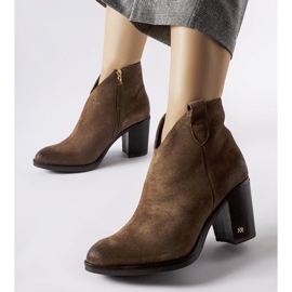 Karino smeđe izolirane čizme od brušene kože smeđa 1