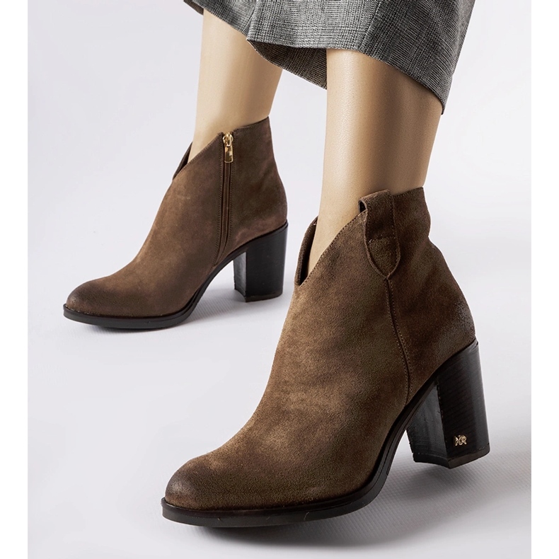 Karino smeđe izolirane čizme od brušene kože smeđa 1