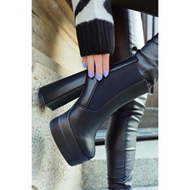 Crne čizme na visokom stupu i platformi crna 1