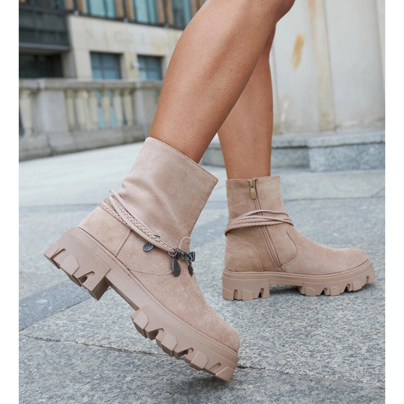 Bež gležnjače s ukrasnom narukvicom Geraldo 1