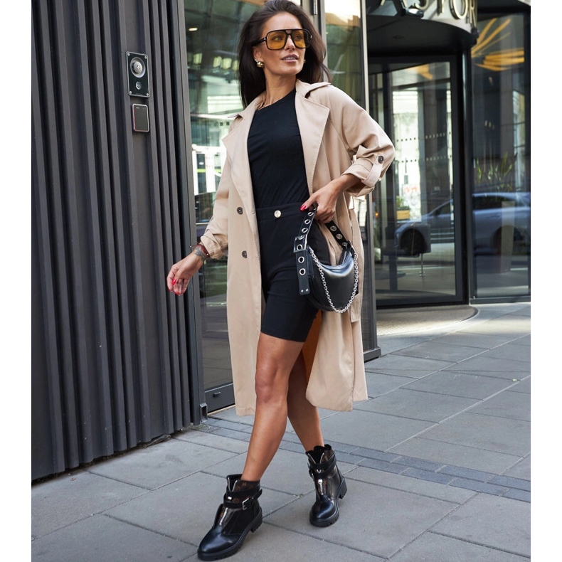 Crne čizme s ukrasnim Domus remenom crna 1