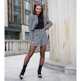 Crne gležnjače ukrašene Agatino cirkonima crna 1