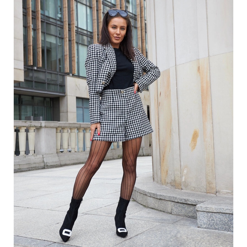 Crne gležnjače ukrašene Agatino cirkonima crno 1