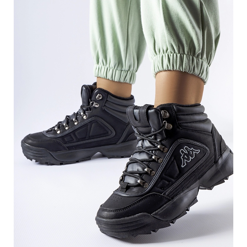 Crne visoke tople cipele Kappa 242968 Shivoo crno 1