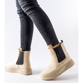 Bež gležnjače na platformi Benilde 1