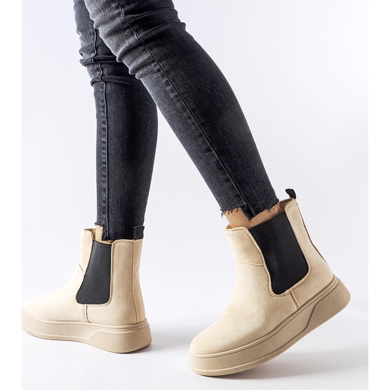 Bež gležnjače na platformi Benilde 1