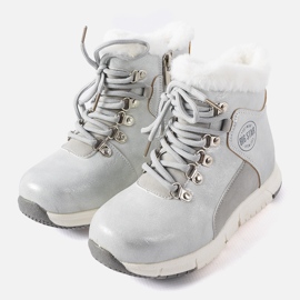 Sive tople dječje cipele Big Star KK374178 srebro 1