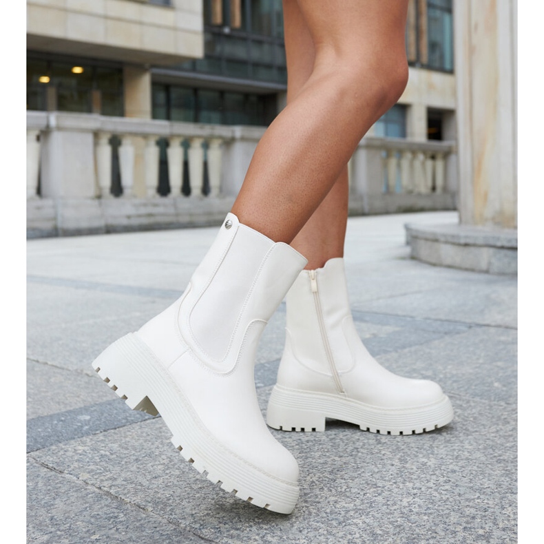 Krem izolirane gležnjače na platformi Rinaldo bež 2