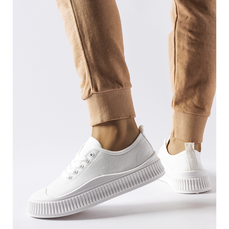 Bijele Collepepe tenisice s platformom bijela 2