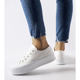 Bijele tenisice na debeloj Fortunata platformi bijela 2