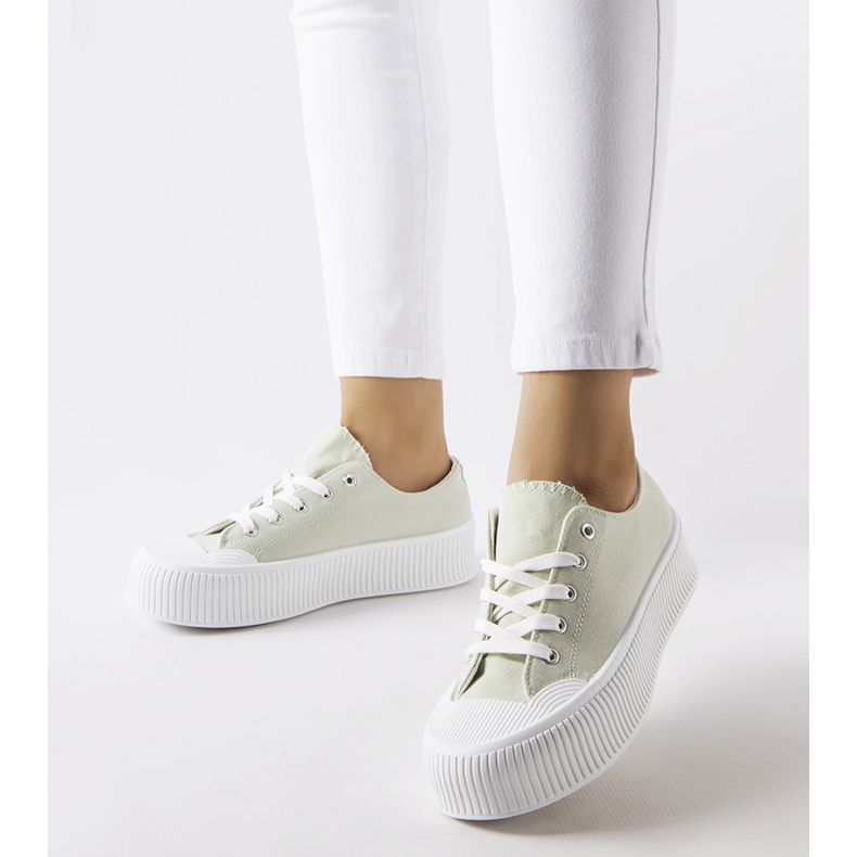 Zelene tenisice na debeloj Fortunata platformi zelena 1