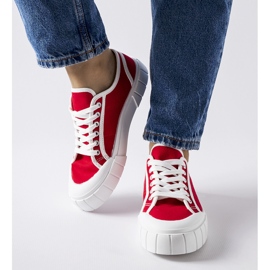 Crvene tenisice na debeloj Egidio platformi crvena 1