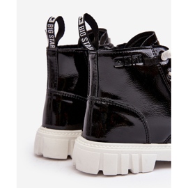 Izolirane lakirane dječje čizme Big Star MM374147 crne crno 1