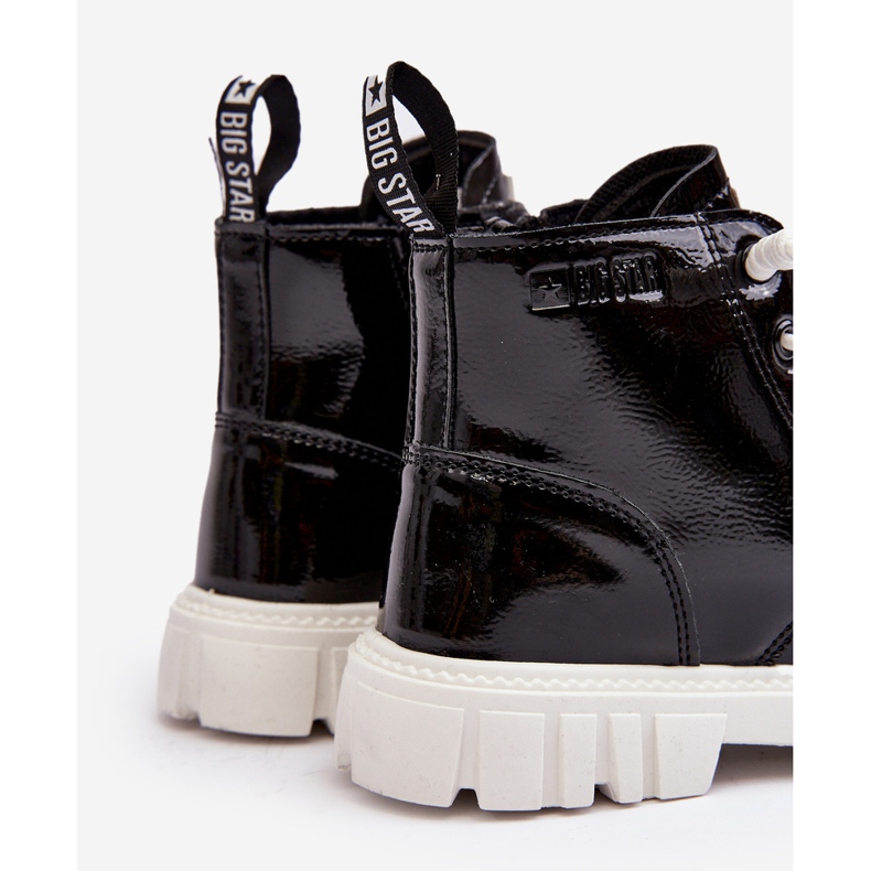 Izolirane lakirane dječje čizme Big Star MM374147 crne crna 1