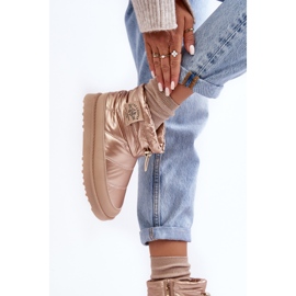 Ženske izolirane čizme za snijeg Lee Cooper LCJ-23-44-1965L bež zlatni 2