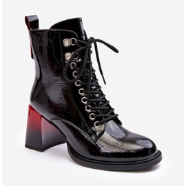 S.Barski Lakirane gležnjače D&amp;A MR870-06 crne crno 1