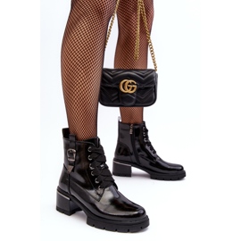 S.Barski Ženske lakirane čizme D&amp;A MR870-97 crne crna 1