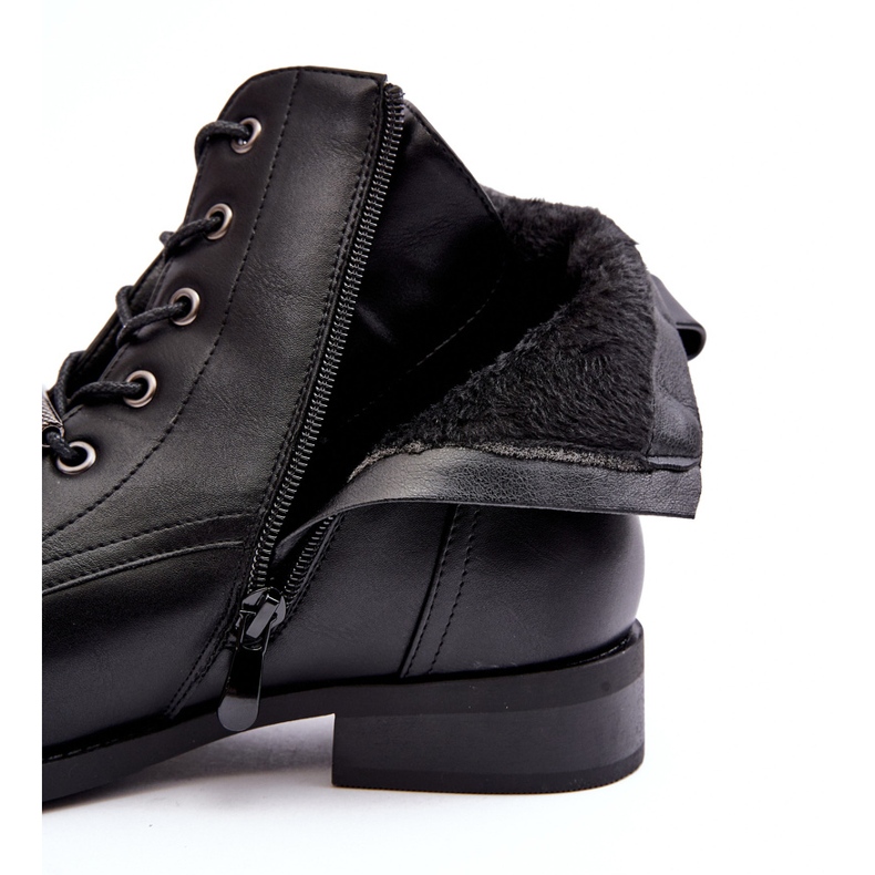 Klasične kožne ženske izolirane čizme S.Barski HY75-10 crne crno 1