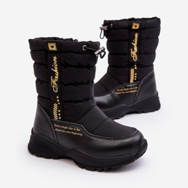 Dječje vunene čizme za snijeg s patentnim zatvaračem crne Delhi crna 1