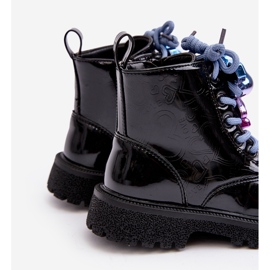 Miss Dječje lakirane izolirane čizme s ukrasom, crni Bunnyjoy crno 1