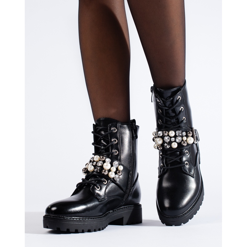 Crne ženske torbe sa Shelovet biserima crna 2