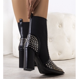 Raina crne gležnjače na visoku petu crna 2