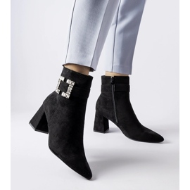 Crne gležnjače s Alfero kamenčićima crno 1