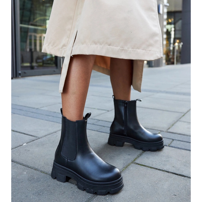 Crne gležnjače na Placido platformi crna 2