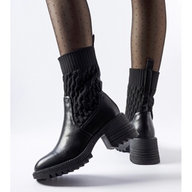 Crne gležnjače s čarapama s Buckley reljefom crno 1