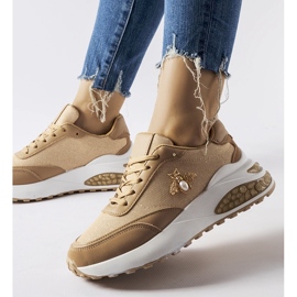 Smeđe i bijele tenisice s ukrasnim Acciano koncem smeđa 1