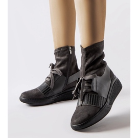 Sive gležnjače na klin Spoleto siva 1