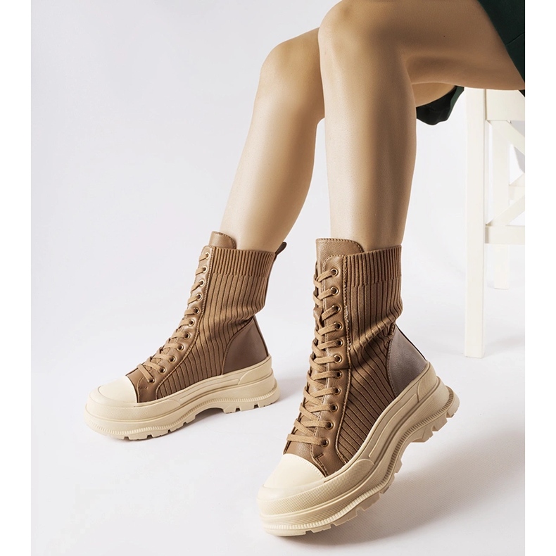 Radničke smeđe čarape s debelim potplatom od Vitto smeđa 1