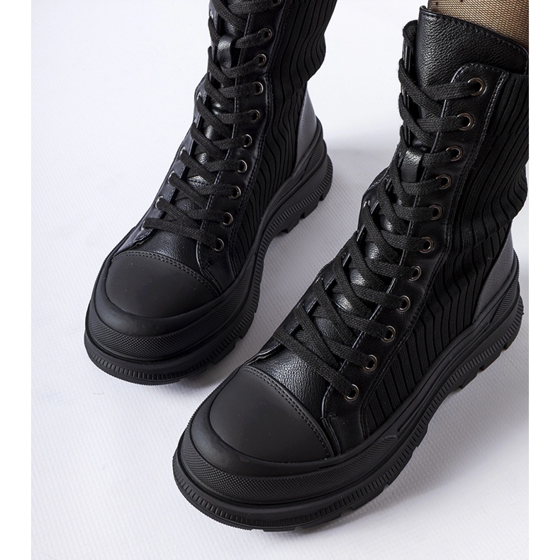 Radničke crne čarape s debelim potplatom Vitto crno 1