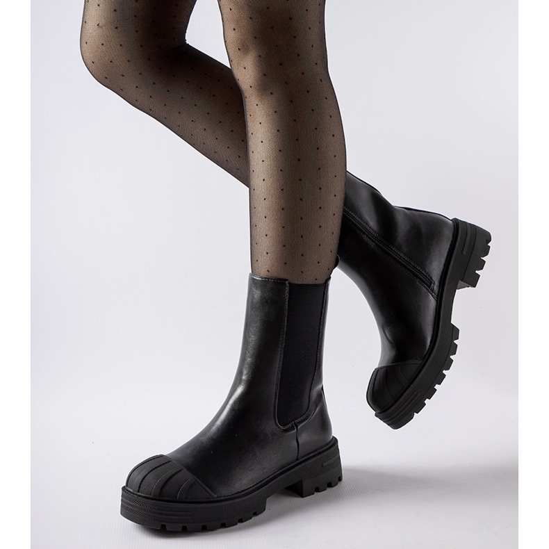 Inna Crne klasične izolirane čizme Porcigatone crna 1