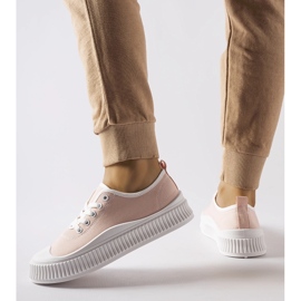 Pink Collepepe tenisice s platformom ružičasta 1