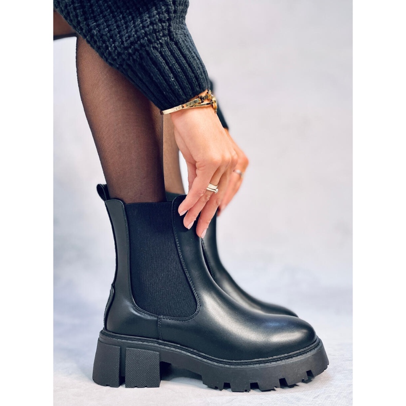 Visoke Chelsea čizme Rumer Black crno 2