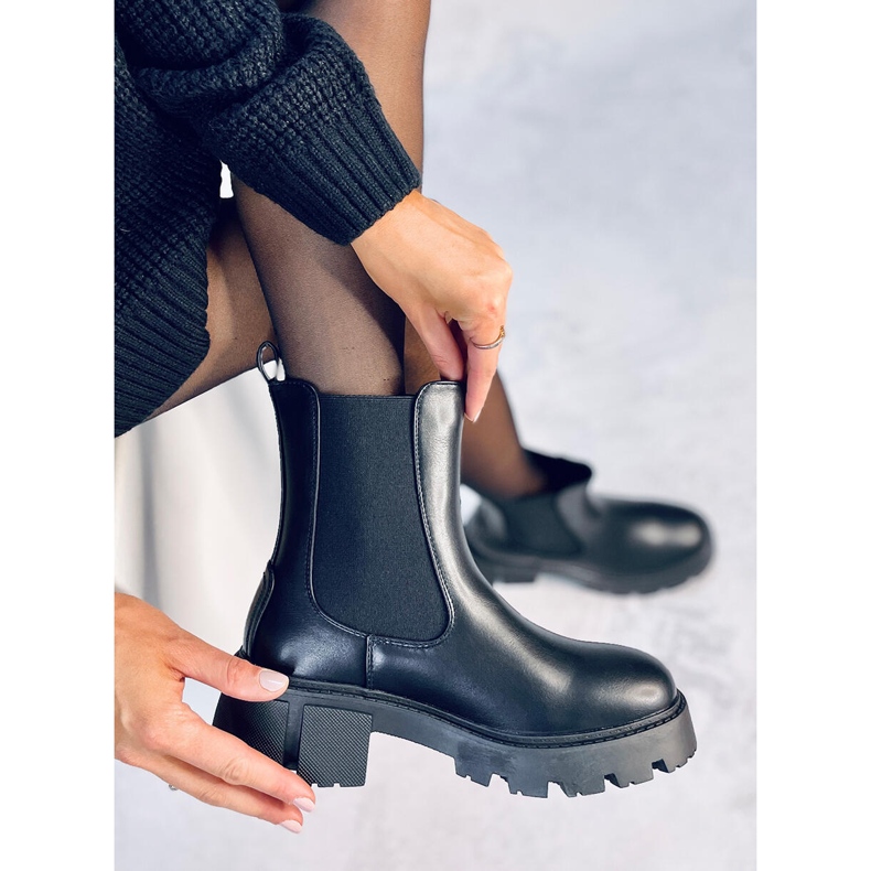 Visoke Chelsea čizme Rumer Black crno 1