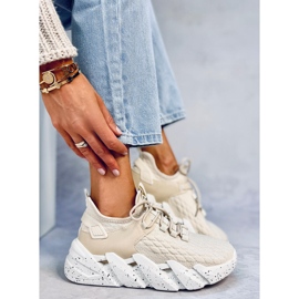 Sportske cipele s čarapama Indu Beige bež 1